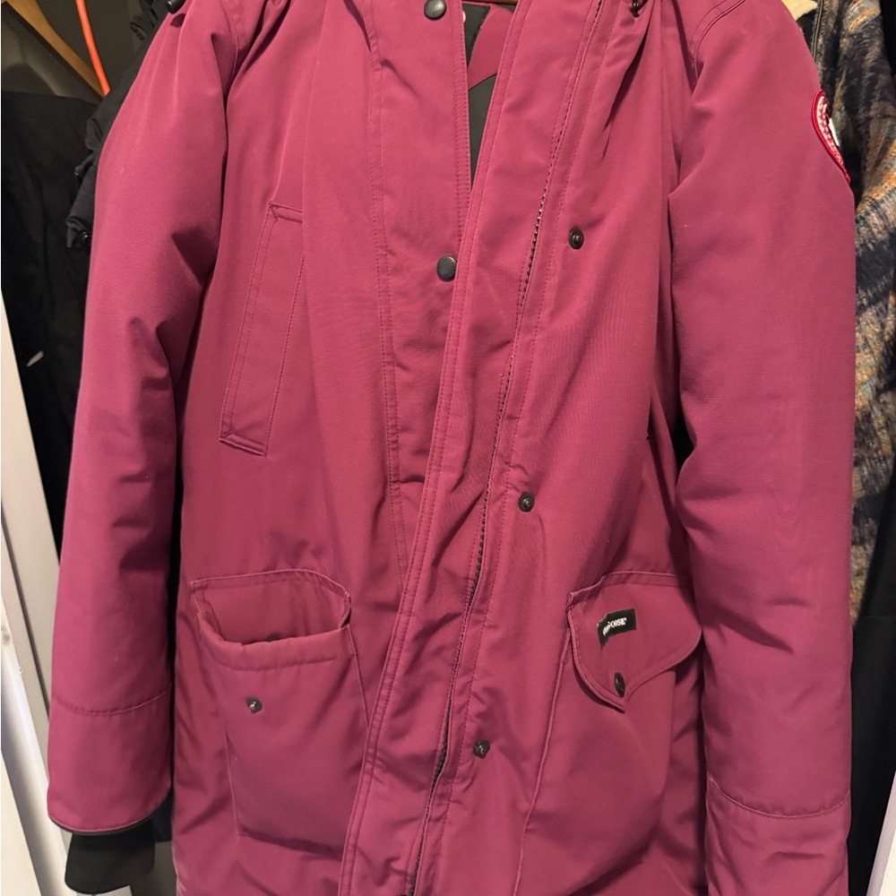 Canada Goose Black and Burgundy Parka